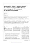 Outcomes of Febrile Children Presumed to be