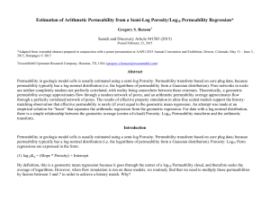 Estimation of Arithmetic Permeability from a Semi