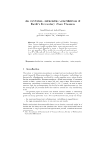 An Institution-Independent Generalization of Tarski`s Elementary