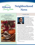 October 2016 - Hillcrest Health Services