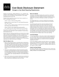 Cost Basis Disclosure Statement