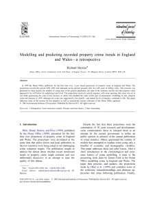 Harries, R., â€œModelling and predicting recorded property crime