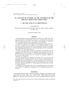 47 an analysis of control of the ventricle of the mollusc mercenaria