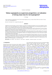 Yellow supergiants as supernova progenitors: an indication of