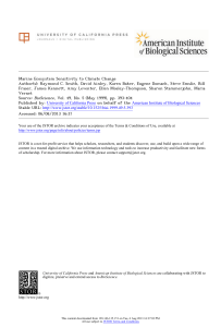 Marine Ecosystem Sensitivity to Climate Change