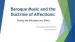 Baroque Music and the Doctrine of Affections