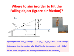 Where to aim in order to Hit the Falling object (ignore air friction)?