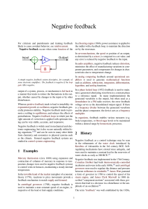 Negative feedback - Basic Knowledge 101