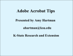 Adobe Acrobat Tips
