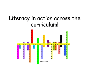 Literacy in action across the curriculum!