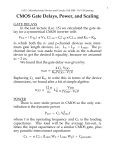 CMOS Gate Delays, Power, and Scaling