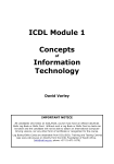 ICDL Module 1 Concepts Information Technology