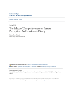 The Effect of Competitiveness on Person Perception