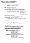 aqa statistics 1 revision notes