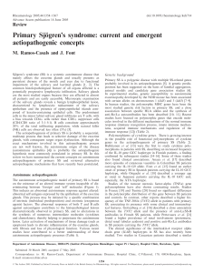 Primary Sjo¨gren`s syndrome: current and emergent