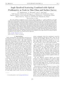 Angle Resolved Scattering Combined with Optical Profilometry as