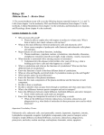 Biology 105 Midterm Exam 2 – Review Sheet