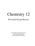 Chem 12 Prov Exam PLO Review