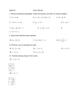 Math 95 Test 2 Review I. Solve the following inequalities. Graph the