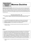 Unit 3A_Primary Source Document Analysis: Monroe Doctrine