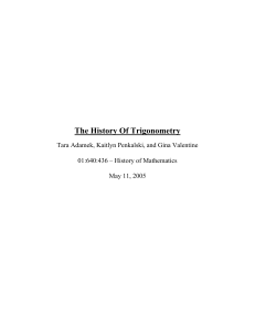 The History Of Trigonometry