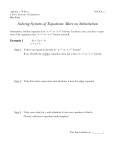 Solving Systems of Equations: More on Substitution