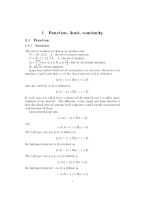 1 Function, limit, continuity