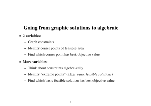 Going from graphic solutions to algebraic