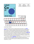 Cobalt isotopes in industry 60Co is used to irradiate food sources as