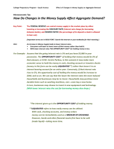 How Do Changes in the Money Supply Affect Aggregate Demand?