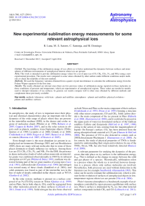 New experimental sublimation energy measurements for some