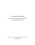 A Precarious Precedent: How Civil War Peace Movements Nearly