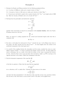 Example sheets 3,4 and 5