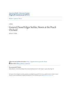 General Daniel Edgar Sickles, Storm at the Peach Orchard
