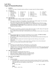 Lab 10.2a - Types of Chemical Reactions