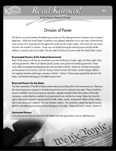 Division of Power - Kansas Historical Society