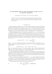 ON THE ERROR TERM OF THE LOGARITHM OF THE LCM OF A