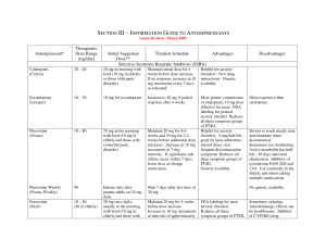 Information Guide ot Antidepressants | March 2009