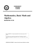 mathematics, basic math and algebra (navedtra 14139)