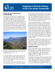 Adapting to Climate Change A CRS Case Study: Guatemala