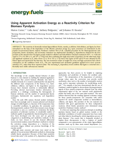 Using Apparent Activation Energy as a Reactivity