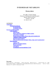 intermediary metabolism