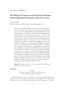 The Making of the Japan Sea and the Japanese Mountains