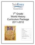 World History 7 2011-2012 Curriculum Package