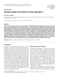 Climate change and tropical marine agriculture