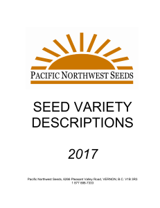 PNW Seed Variety Descriptions