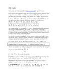 Hill cipher worksheet