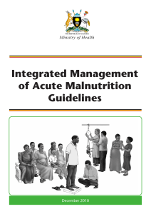 Integrated Management of Acute Malnutrition Guidelines