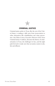 criminal justice - Texas First Foundation
