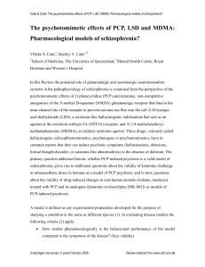 The psychotomimetic effects of PCP, LSD and MDMA